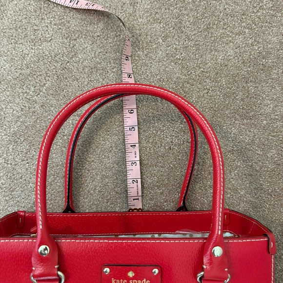 Like New Kate Spade Cherry Red Leather Satchel/Tote Purse/Pocketbook - Picture 9 of 15
